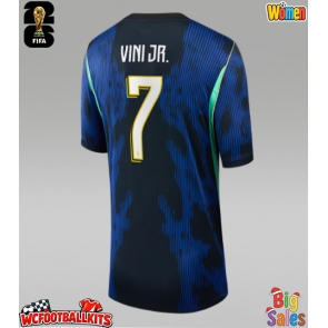 Brazil Vinicius Junior #7 Replica Away Stadium Shirt for Women World Cup 2026 Short Sleeve